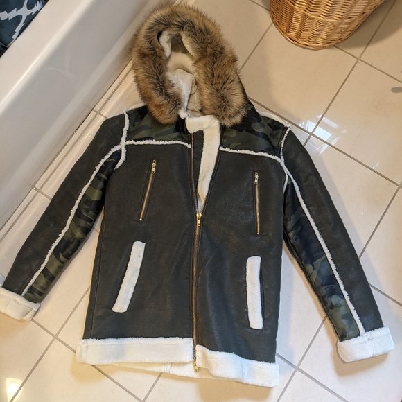 Jordan Craig Shearling Jacket- Size M - Picture 2 of 8